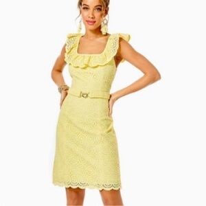 Lilly Pulitzer Sunshine Yellow Eyelet Dress